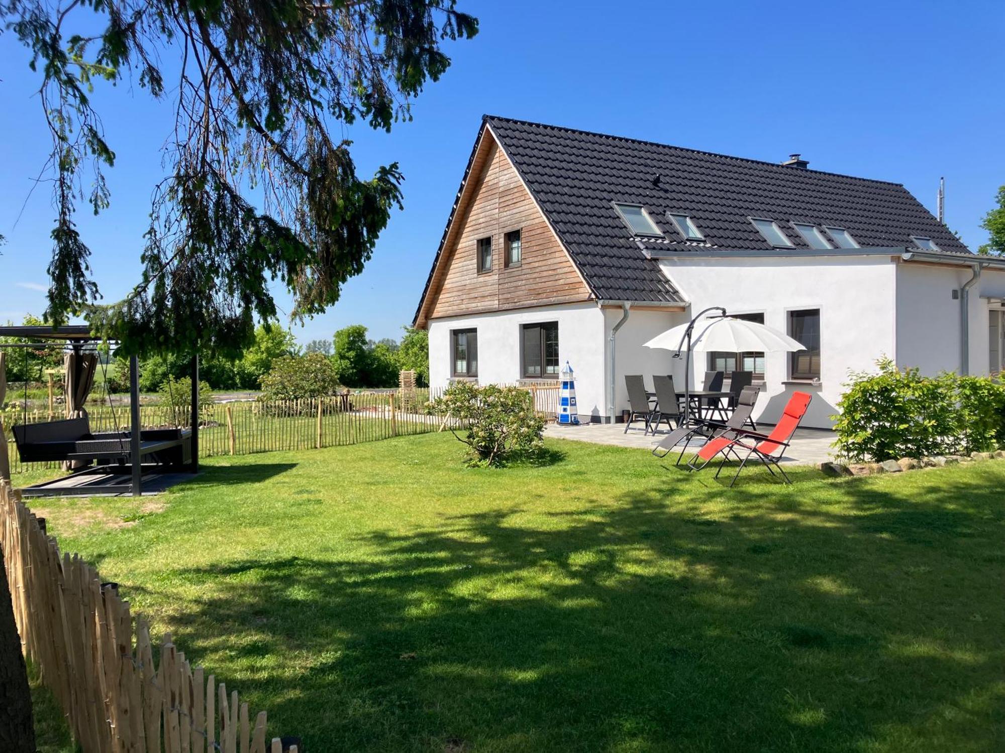 Grosse 4 Sterne Ferienwohnung Beim Boddenstrand Sundhagen-Niederhof Bagian luar foto